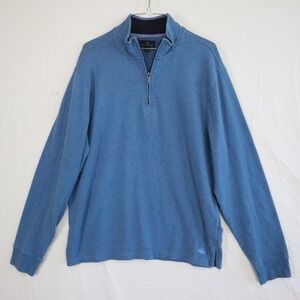 Brooks Brothers Sweater Mens Large 1/4 Zip Pullover Knit Mock Neck Long Sleeve